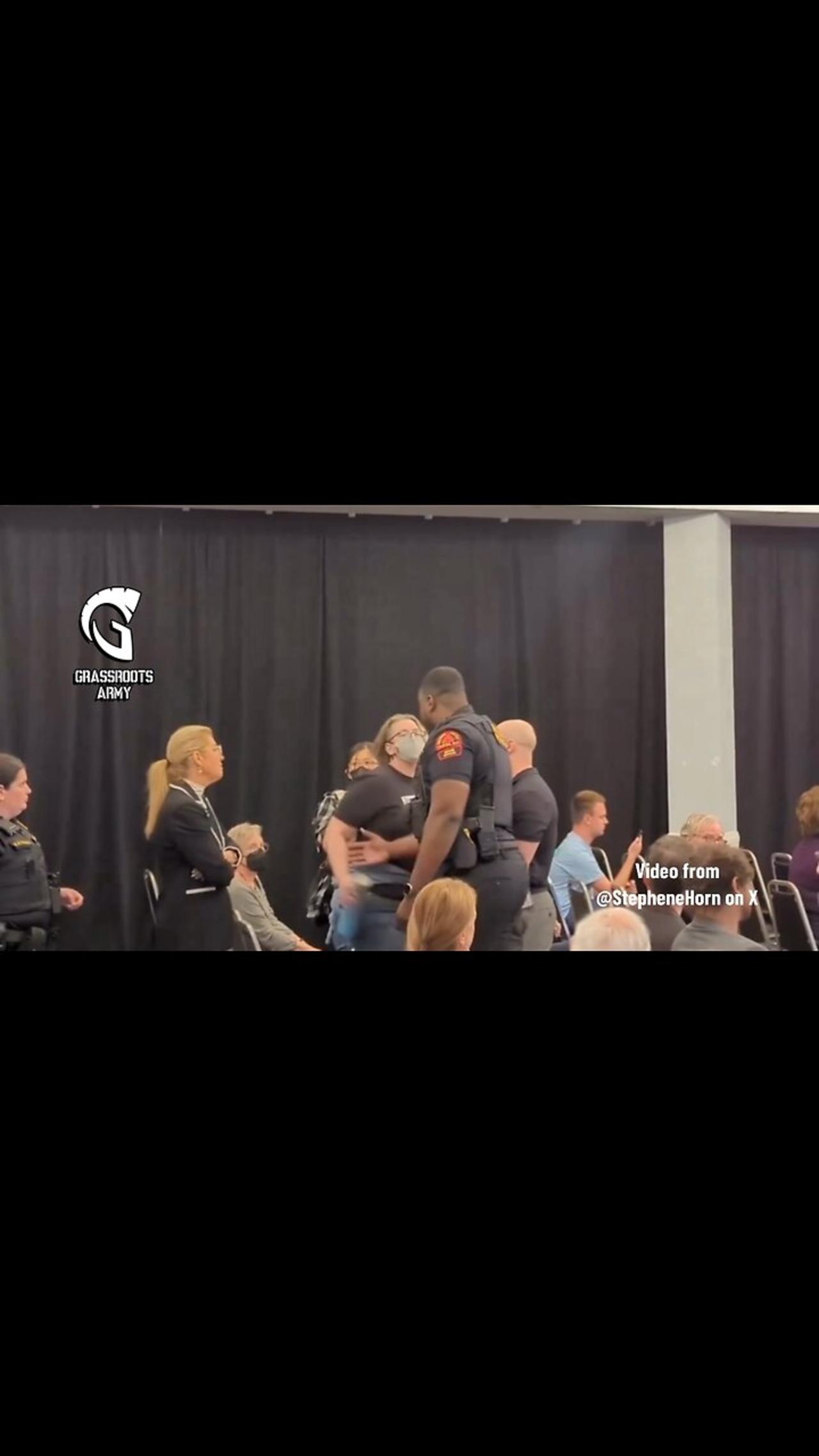 Leftist Activist Tries To Disrupt Moms 4 Liberty Town Hall, And Is Escorted Out